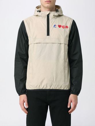 K-Way Nylon Hooded Half-Zip Windbreaker Jacket