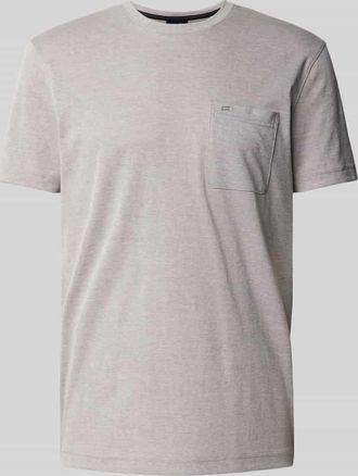 Christian Berg T-Shirt mit Brusttasche in Mittelgrau, Größe XL