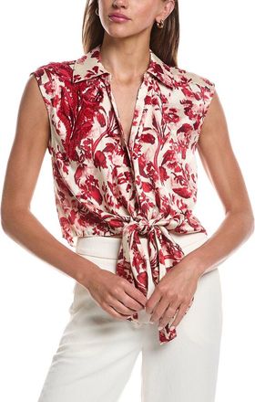 Cinq &agrave; Sept Cinq &Agrave; Sept Floral Ribbons Sleeveless Marianna Top