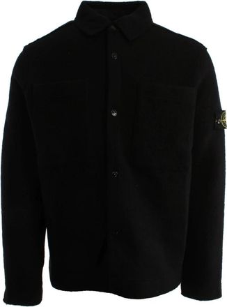 Stone Island Rondgebreide Kleding - Heren - Ronde hals truien - Zwart - M - Wol - Truien & Vesten