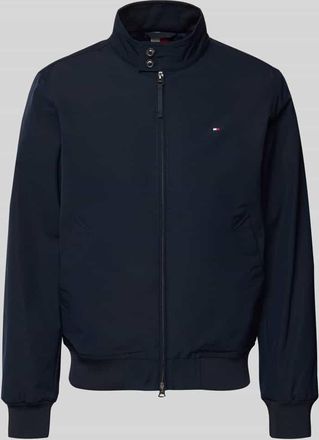 Tommy Hilfiger Relaxed Fit Blouson mit Logo-Stitching in Marine, Größe XXL