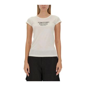 Tom Ford Archive Logo T-Shirt - female - Tom Ford - T-Shirts - White - XS - Tops