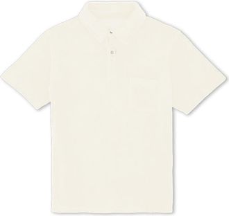 Fortela Missourim Terry Cloth Short Sleeve Polo in Mlk at Nordstrom, Size Xx-Large Eu