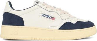 Autry Medalist Low White And Blue Leather Sneakers