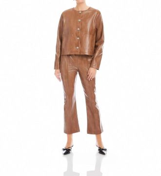 Fifteen Twenty Kaylyn Faux Leather Jacket In Latte
