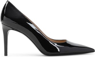 Stuart Weitzman Zwarte Lakleren Pumps - Dames - Pumps - Zwart - 38 1/2 EU - Leer - Schoenen