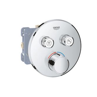 GROHE Mezclador De Ducha Empotrado Grohtherm, Redondo 2 Salidas Y Cuerpo Empotrado Rapido Smartbox