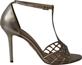 Charlotte Olympia Web Sandals in Gold Leather