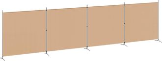 vidaXL Separador De Habitaci&oacute;n De 4 Paneles Beige 698 X 180 Cm Tela Vidaxl