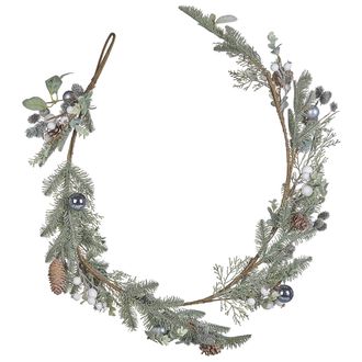 Beliani Guirnalda Artificial De Navidad Decoraci&oacute;n De Interior 150cm Verde Huelva