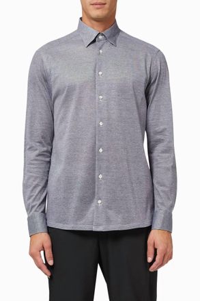 Eton Slim-Fit Oxford Shirt In Dark Blue