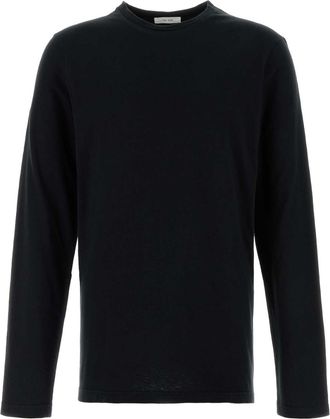 The Row Black Cotton Leon T Shirt