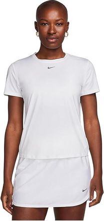 Nike One Classic Dri-FIT Short-Sleeve Top Womens Workout White : XL (US 16-18), Elastane/Polyester