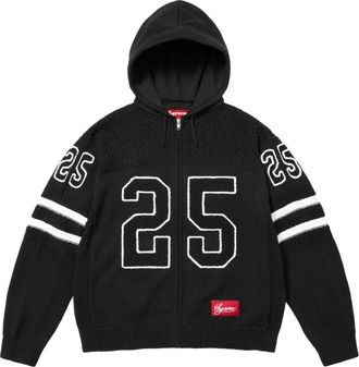 SUPREME Felpa con zip e cappuccio Sport SS 25 - Black - Nero