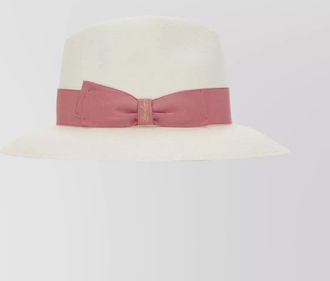 Borsalino straw giulietta panama hat with bow detail