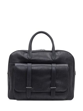 Orciani Orciani Jones Duffle Bag In Black Leather