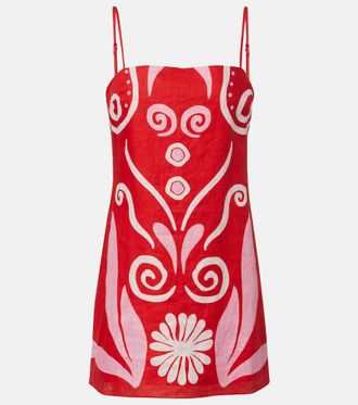 Cala de la Cruz Ancona printed linen minidress