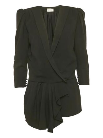 Saint Laurent draped playsuit - Black