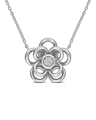 Rina Limor Silver 0.06 Ct. Tw. Diamond Pendant