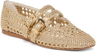 Dolce Vita Baylee Woven Mary Jane Flat in Gold Stella at Nordstrom, Size 9.5