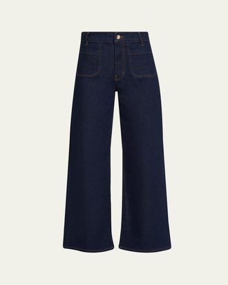 Frame Denim Le Slim Palazzo Modernist Pocket Jeans