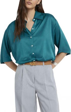 ottod'Ame Viscose Shirt in Blue at Nordstrom, Size 42