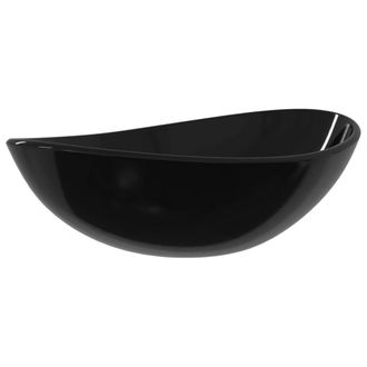 Berkfield Home Basin Tempered Glass 54.5x35x15.5 cm Black