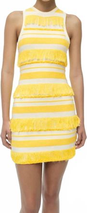 SIMKHAI Elly Knit Mini Dress In Yellow