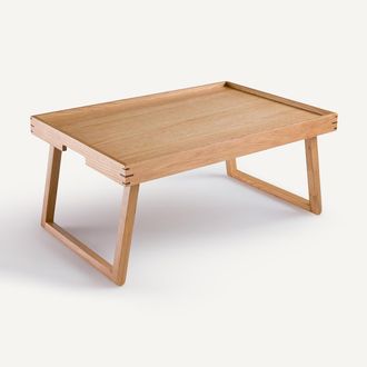 AM.PM Opvouwbaar dienblad op poten, in natuurlijk massief eiken, HIBASHI