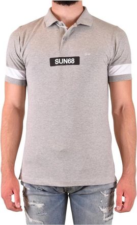 Sun 68 Grijze Katoenen Polo - Heren - Polos - Grijs - L - Katoen - Tops