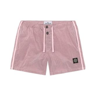 Stone Island Badmode, Heren, Roze, XL, Nylon, Nylon Metal Zwemshorts