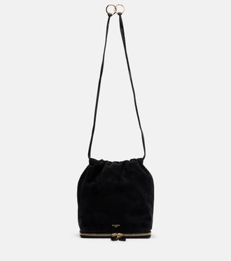 Alaia Ala&iuml;a Le Pochon suede bucket bag