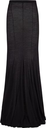 Cortana Jenna Wollen Maxi Rok - Dames - Maxi Rokken - Zwart - L - Wol - Rokken