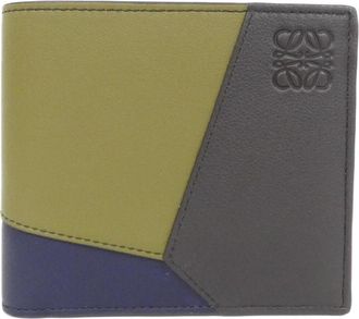 Loewe Dark Brown Olive Leather Wallet (Bi-Fold) (Pre-Owned)