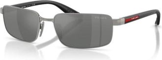 Prada PS B54S 5Av 41A Zonnebril - Heren - Zonnebrillen - Grijs - 59 MM - Nylon - Accessoires