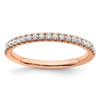 Diamond2Deal 14k Gold Lab Grown Diamond Wedding Band Ring 0.24Ct Clarity- VS Color- G-H