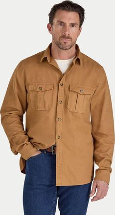 Raging Bull Raging Bull Mens Garment Dyed Canvas Shacket - Natural Cotton - Size X-Large