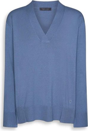 Elena Miro Sweatshirts - Dames - V-hals truien - Blauw - L - Truien & Vesten