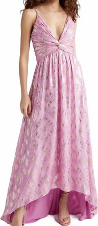 Ramy Brook Womens V-Neck Gown In Pink Orchid