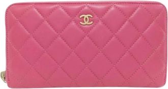 Chanel Pre-owned Wallets, female, Pink, Size: ONE SIZE Pre-owned Vintage Long Wallet (bi-fold)