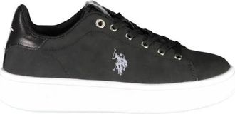 U.S.Polo Association Classic Sneaker Low-Top Lace-Up - Dames - Sneakers - Zwart - 35 EU - Polyester - Schoenen