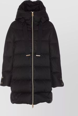 Herno satin down hooded puffer jacket