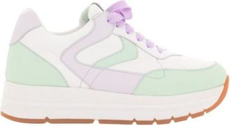 Voile Blanche Chunky Pastel-Accented Sneakers With Elevated Sole