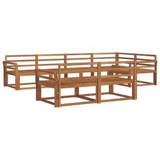 vidaXL Conjunto De Sof&aacute;s De Exterior 7 Pcs Natural Vidaxl
