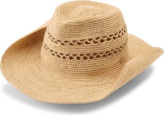Helen Kaminski Gwen Raffia Cowboy Hat in Natural at Nordstrom