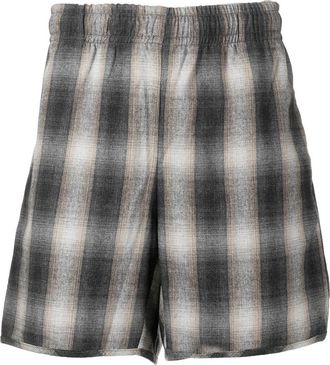 Blue Sky Inn check pattern shorts - men - Viscose/Polyester/Wool/Elastane - S - Grey