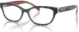 Coach Womens Hc6250U Eyeglasses In Black Tortoise/pink Floral