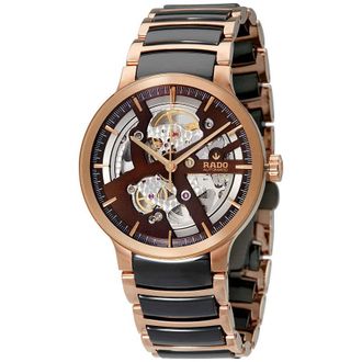 Rado Centrix Automatic Brown Skeleton Dial Mens Watch R30181312