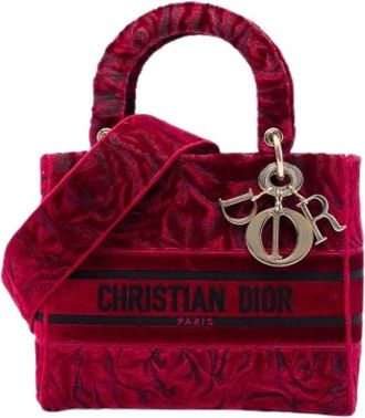 Dior Pre-owned Lady D-Lite - Dames - Vintage Handtas - Rood - ONE Size - Vintage
