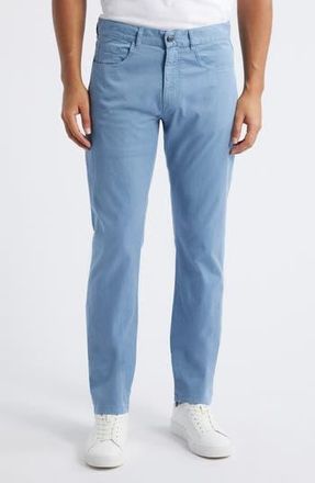 Canali Regular Fit 5-Pocket Cotton Stretch Twill Pants in Light Blue at Nordstrom Rack, Size 40 Us/ 56 Eu
